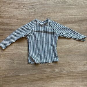 Minnow Nautical Striped Kids Rashguard- size 1